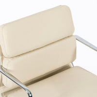 Eames for Herman Miller Tan Cream Office Chair in Schumacher VEGAN Leather