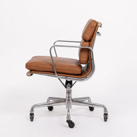 Mid Century Brown Leather Office Chair by Eames for Herman Miller 2000s