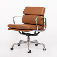 Mid Century Brown Leather Office Chairs by Eames for Herman Miller