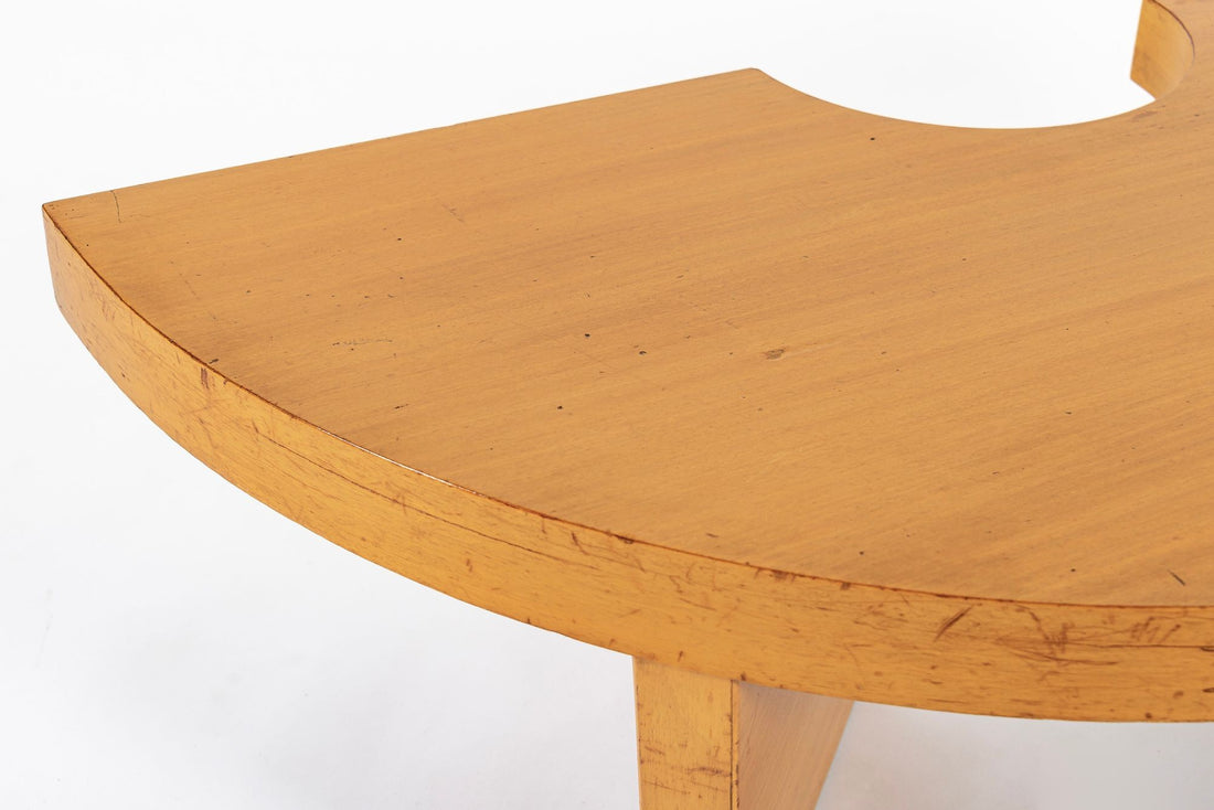 Mid Century Mahogany Wood Nuclear Coffee Table by Harvey Probber