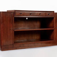 Antique Italian Art Deco Wood Sideboard Credenza or Bar Cabinet 1940s