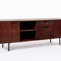 Mid Century Walnut Wood File Cabinet Credenza by Jens Risom