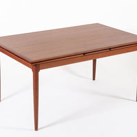 Mid Century Danish Teak Extension Dining Table by Kai Kristiansen (attr.)