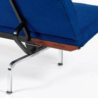 Mid Century Blue Sofa Compact by Eames for Herman Miller 1970s