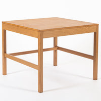 Mid Century Danish Square Oak Wood Coffee Table by Borge Mogensen