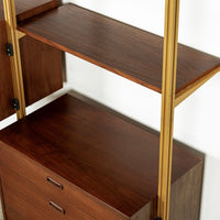 Mid Century Omni Wood Modular Wall Unit Shelving & Bookcase by George Nelson