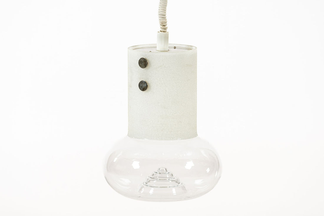 Mid Century Swedish Modern Glass Pendant Lamp by Orrefors