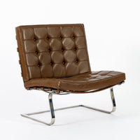 Pair Vintage Brown Tugendhat Lounge Chairs by Mies van der Rohe for Knoll 1960s