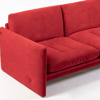 Vintage Italian Modern Red Simone Sofa by Simon International, Italy, Circa 1972