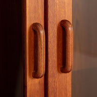 Mid Century Danish Teak Bookcase Wall Unit or China Cabinet