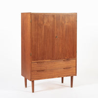 Mid Century Danish Modern Teak Wood Storage or Bar Cabinet