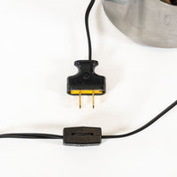 Vintage Mid Century Silver Stainless Steel Cylinder Table Lamp