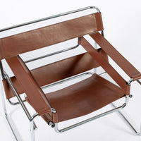 Mid Century Wassily Brown Lounge Chair by Marcel Breuer for Gavina