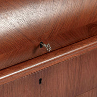 Scandinavian Teak Wood Rolltop Secretary Desk by Egon Ostergaard, Made in Sweden