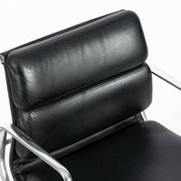 Eames for Herman Miller Soft Pad Black Leather Desk Chair 2000s