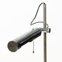 Vintage Mid Century Italian Silver Chrome Floor Lamp by Arteluce (attr)