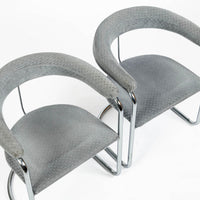 Set of 6 Mid-Century Modern SS33 Chrome Dining Chairs by Anton Lorenz for Thonet, 1970s