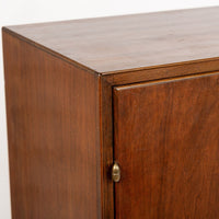 Mid Century Walnut Wood High Cabinet Credenza or Sideboard