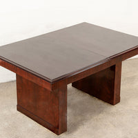 Antique Art Deco Wood Extendable Dining Table, Matching Credenza Available