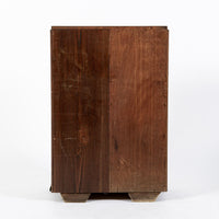 Antique Art Deco Small Burlwood Drinking Cabinet, 1930s