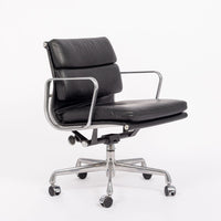 Mid Century Black Leather Office Chairs by Eames for Herman Miller