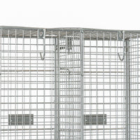 Pair British Industrial Metal Wire Mesh Locker Sets, Made in the UK