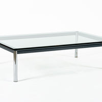 Bauhaus LC10-P Low Glass Coffee Table by Le Corbusier for Cassina