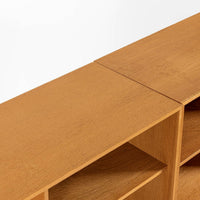 Danish Modern Oak Modular Wall Unit, Mid Century Bookcase Display Cabinet