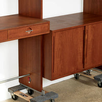 Mid-Century Modern Teak Wall Unit Bookcase RY100 by Hans Wegner for Ry Møbler, 1960s