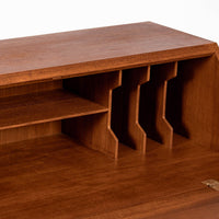 Danish Mid-Century Modern Teak Dropdown Secretary Desk, 1960s
