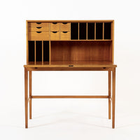 Exceptional Mid Century Danish Drop-Front Secretary Desk & Wall Shelf by Ditzel