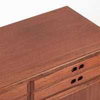 Mid Century Danish Modern Teak Storage Cabinet, Circa 1960, Two-Piece