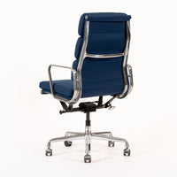 Herman Miller Eames Tall Navy Blue Fabric Desk Chair Soft Pad