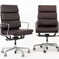 Eames for Herman Miller Tall Dark Purple Desk Chairs Set of 2