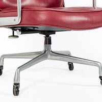 Vintage Eames for Herman Miller Time Life Red Leather Lobby Office Chair 1960s