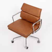 Mid Century Brown Leather Office Chairs by Eames for Herman Miller