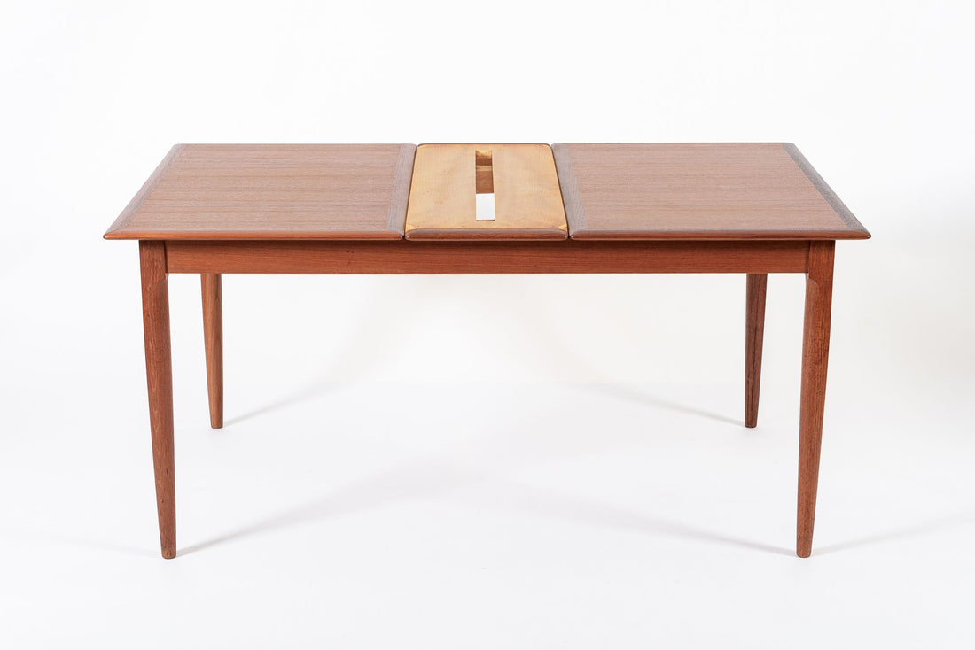 Mid Century Danish Teak Extension Dining Table by Kai Kristiansen (attr.)