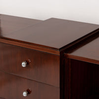 Antique French Art Deco Mahogany Wood Sideboard or Bar Cabinet 1930s