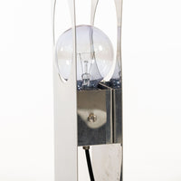 Mid Century Modern Silver Table Lamp by Francois Monnet
