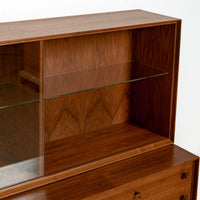 Pair of Swedish Mid-Century Modern Teak Bookcase Display Cabinets, 1960s