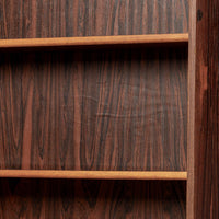 Mid Century Rosewood Bookcase, Scandinavian Tall Display Shelf, 3 Avail