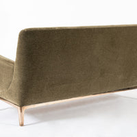 Restored 1940s Art Deco Sofa Mink Mohair, Matching Chair Available