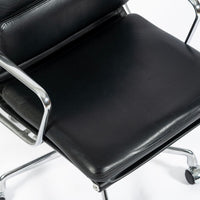 Eames for Herman Miller Soft Pad Black Leather Desk Chair 2000s