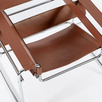 Mid Century Wassily Brown Lounge Chair by Marcel Breuer for Gavina
