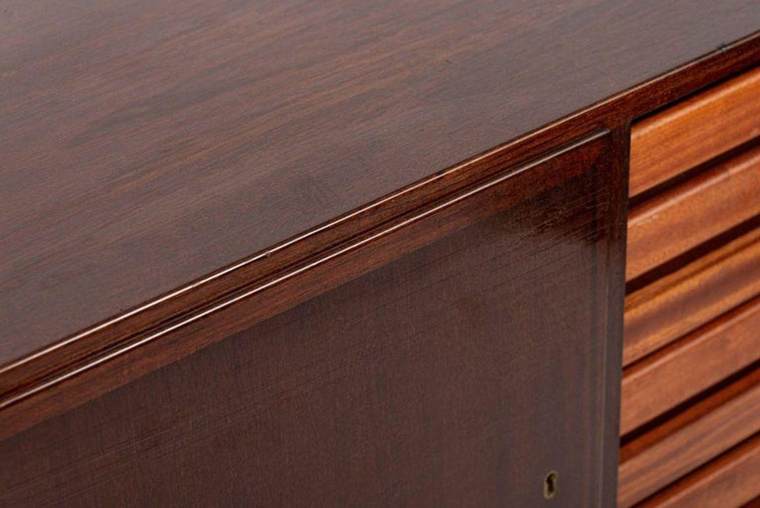 Mid Century Wood Sideboard Cabinet or Credenza by Ole Wanscher