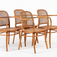 Vintage Bent Wood & Wicker Cafe Chairs by Josef Hoffman for Ligna