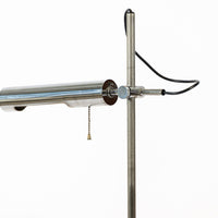 Vintage Mid Century Italian Silver Chrome Floor Lamp by Arteluce (attr)