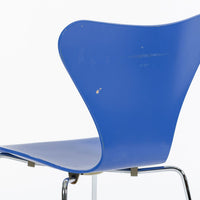 Blue Danish Modern Dining Chair Series 7 by Arne Jacobsen for Fritz Hansen