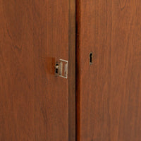 Mid Century Walnut Wood High Cabinet Credenza or Sideboard