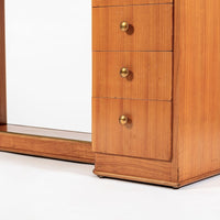 Antique French Art Deco Dominique Lemonwood Desk 1930s